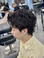 オーバルバイアピッシュ(OVARL by apish)&nbsp;ニュアンスパーマサーフカールシャドウパーマメンズカット