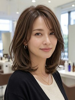 オーバルヘアー ルポ(OVAL hair repos)の写真/大人女性に大人気◎顔周りを華やかに変える！垢抜けるレイヤーカットで理想のスタイルへ♪