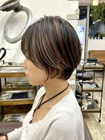 エルズ 大宮店(ailes) 《ai》丸みショートボブ/ショートレイヤー/顔周りカット/大宮