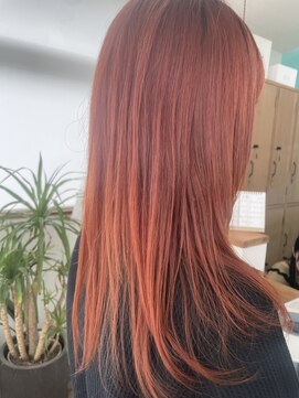 ヘアーディア みどり店(Hair...DiA) レイヤーカット、オレンジカラー
