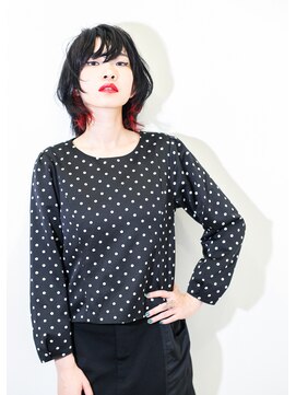 ニコヘアー(niko hair) インナーカラーRED♪LINEID@vey3047y