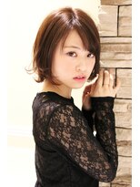 レウナ 外苑前(Reuna)&nbsp;大人可愛くニュアンス毛先ワンカールボブ　30代４０代
