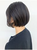 小顔ショート/ショートボブ/暗めカラー/艶カラー/30代40代50代/