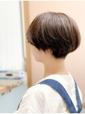大人の刈り上げショート/マッシュショート