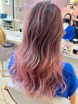 シャトン(chaton) バレイヤージュ☆PINK