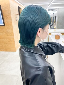 トゥコ(tuco) モスグリーン　ボブ　ダブルカラー