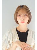 髪質改善大人可愛いハイトーンボブ/小顔丸みショートボブ<原宿>
