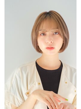 ガリカ ハラジュク(Gallica harajuku) 髪質改善大人可愛いハイトーンボブ/小顔丸みショートボブ<原宿>