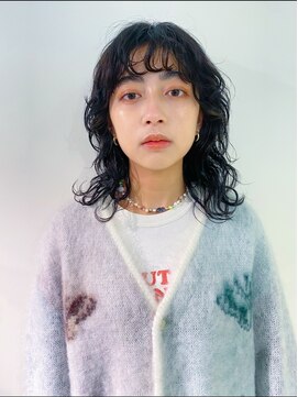 ノラギンザユー(NORA GINZA/U) パーマ 外国人風パーマ ウルフパーマ黒髪パーマくせ毛風パーマ