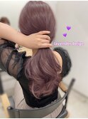 学割U24ラベンダーカラー＊ピンクベージュ 艶カラーケアブリーチ