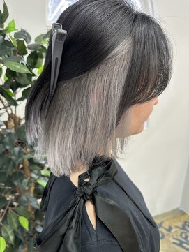 ネイビー(Navy) シルバーインナーカラー