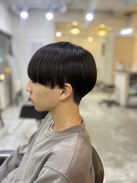 メンズカット バイ ソイクフ(メンズカット by SOY-KUFU) MEN’SHAIRアッシュブラックマッシュパーマ