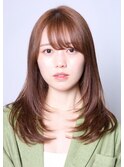 顔まわりレイヤー×シャギー【溝の口美容室】