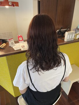 ヘアースペースブルーム プリュス 石橋店(HAIR SPACE BLOOM plus) 石橋/オレンジブラウン/パーマスタイリング/水素カラー