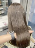 オリーブベージュ/くびれヘア/レイヤーカット/顔周り/学割あり