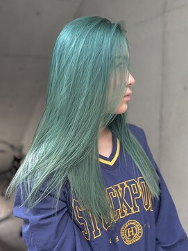 シャロン(SHARON) 【SHARON】ロングヘア×ペールグリーンカラー