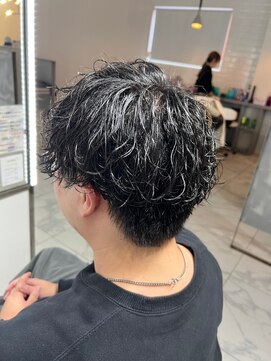 ヴァンカウンシル 一宮店(VAN COUNCIL) 黒髪×無造作スパイラルパーマ×マッシュ