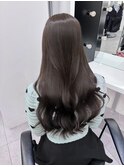 ブリーチなしカラー/髪質改善/ミルクティーベージュ/小顔ヘア