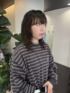 スタイル 茅ケ崎(STYLE) 【ハクラ】ニュアンスパーマ 前髪パーマ 重め前髪