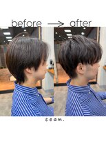 シーム(seam.)&nbsp;簡単スタイリングフェザーショート◎どんな髪質・毛量・年齢もOK