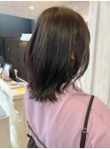 福山人気20代30代40代ラベンダーブラウンイルミナカラーくびれ