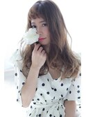 パールベージュ×極細ハイライト