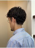 メンズのくるくるパーマ