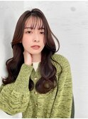 韓国風イメチェングレーベージュレイヤーロング似合わせカット
