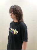 メンズボブロングロン毛パーマメンズヘア/サーフカール