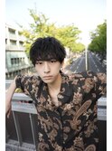 MEN’S HAIR/ブルーブラック/フェザーパーマ/渋谷ア