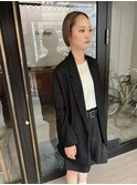 ミニボブ　ブリーチ　ベージュ
