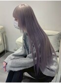 17303全頭ブリーチアンブレラカラーホワイトアッシュラベンダー