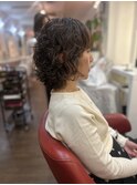 軽やかレイヤーボブ × 強めニュアンスパ