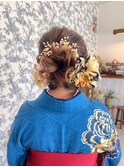袴ヘアセット　シニヨン