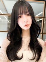 アース 天満橋店(HAIR & MAKE EARTH)&nbsp;ブリーチなしカラー◎アッシュセミロングレイヤー透明感韓国風