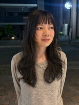ニール 名古屋 伏見 丸の内(NEELU)&nbsp;【NEELu_rio】透明感ブラック　顔まわりレイヤー