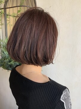 イデー ヘアサロン(idee Hair Salon) ピンクベージュ×ミニボブ