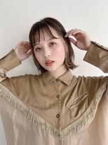 ムク 甲府(muku.)&nbsp;前髪/マチルダボブ/ピンクベージュインナー/グレージュ[甲府駅]