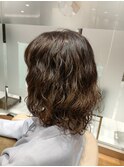 【ウェーブヘア】ミディアムパーマ