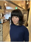 パーマ風ボブ
