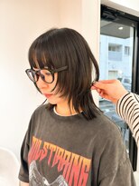 ロンドエニカ 大宮(Lond enika)&nbsp;ウルフレイヤーカット顔まわりくびれボブ大宮美容室
