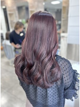 ブレス 小阪店(brace) ブリーチ無しダブルでパープルピンク☆