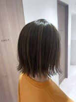 サロウィン 名古屋本山店(SALOWIN)&nbsp;オリーブグレージュ/ハイライト/本山/名古屋/切りっぱなしボブ
