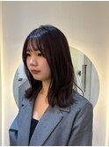 ショコラブラウン切りっぱなしミディアム_ミニウルフ