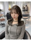 【韓国風】20代、30代◎骨格補正薄め前髪に顔まわりカット
