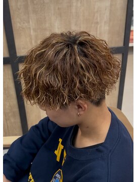 メンズギフト(men's GIFT) 刈り上げツーブロックツイストスパイラルパーマメンズマッシュ