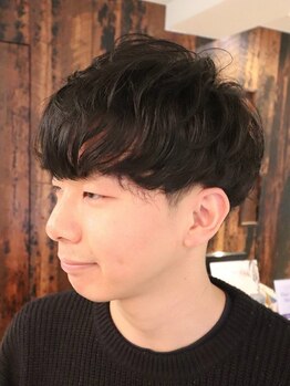 カズ 中津店(KAZU)の写真/初めてのパーマでも安心☆直毛、軟毛などお悩み改善出来る機能性の高いメンズパーマでデザインもカッコ良く