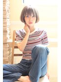 ぱっつんが可愛いフレンチボブ　ワンカールボブ