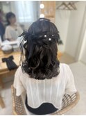 ミディアムハーフアップ