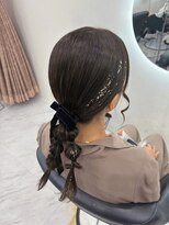 ヘア サロン クラン 東心斎橋店(hair salon clan)&nbsp;編みおろしポニー